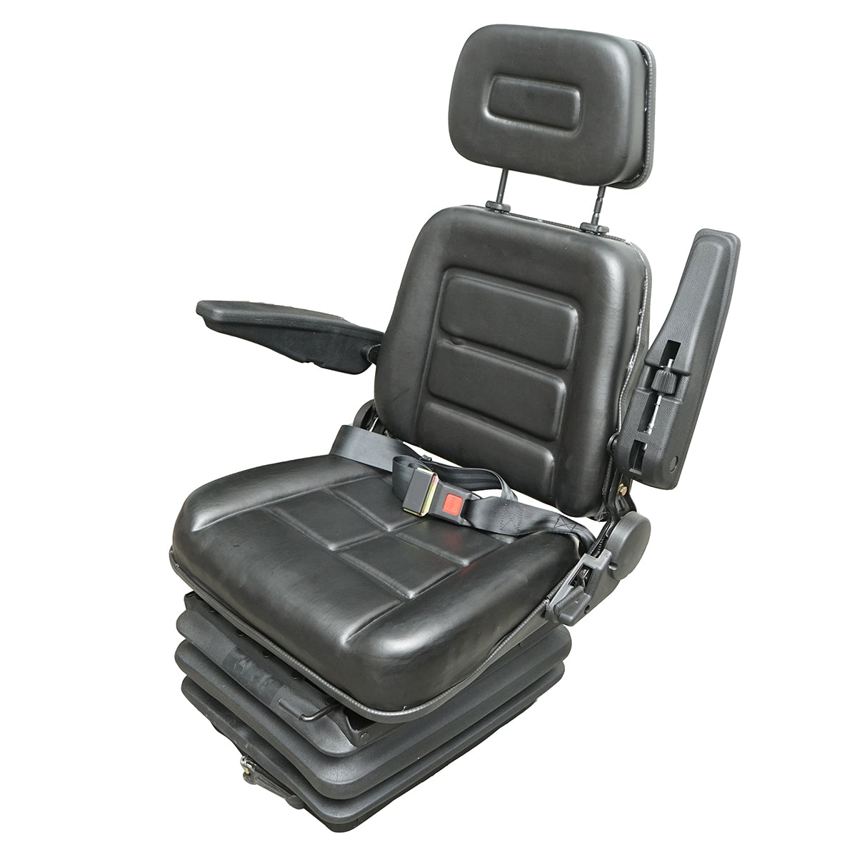 Universal height and weight adjustable chair 50-130kg, armrests and backrest adjustable 40-80° for tractor, agricultural, industrial machinery, forklift